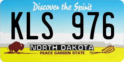 ND license plate KLS976