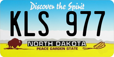 ND license plate KLS977