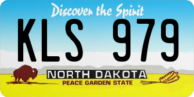 ND license plate KLS979