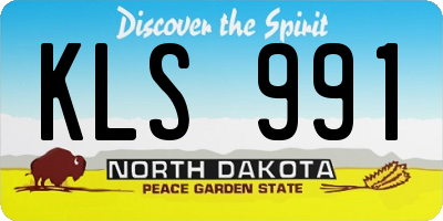ND license plate KLS991