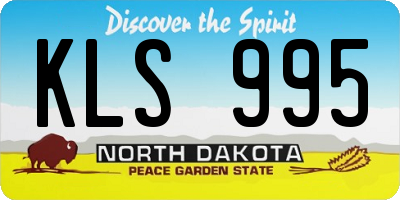 ND license plate KLS995