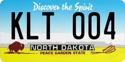 ND license plate KLT004