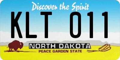 ND license plate KLT011
