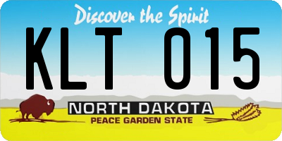 ND license plate KLT015