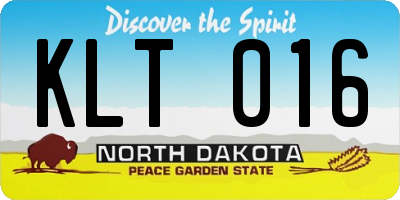 ND license plate KLT016