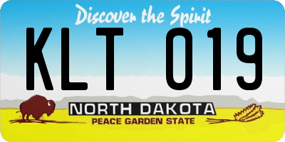 ND license plate KLT019