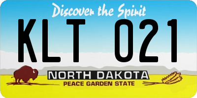 ND license plate KLT021