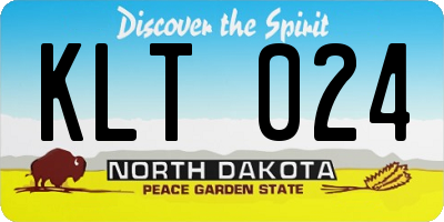ND license plate KLT024