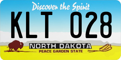 ND license plate KLT028