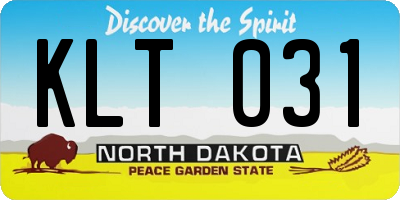 ND license plate KLT031