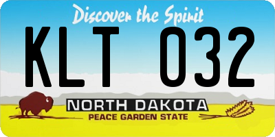 ND license plate KLT032