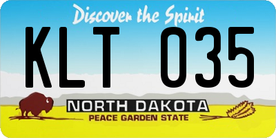 ND license plate KLT035