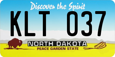 ND license plate KLT037