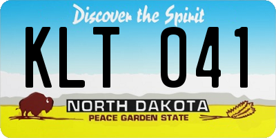 ND license plate KLT041