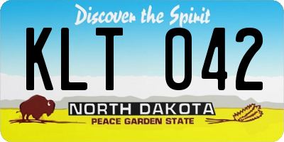 ND license plate KLT042