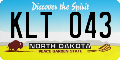 ND license plate KLT043