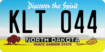 ND license plate KLT044