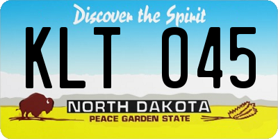 ND license plate KLT045