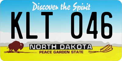 ND license plate KLT046