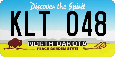 ND license plate KLT048