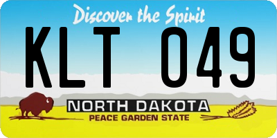 ND license plate KLT049