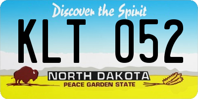 ND license plate KLT052