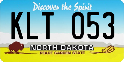 ND license plate KLT053