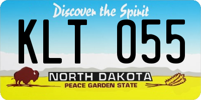 ND license plate KLT055