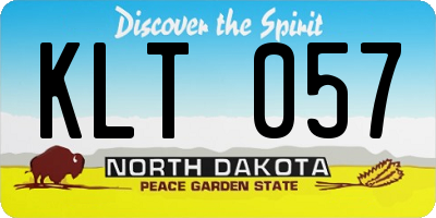 ND license plate KLT057