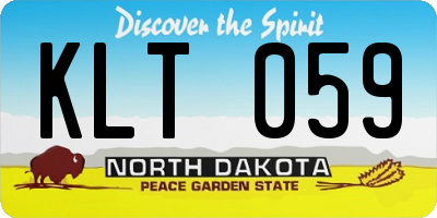 ND license plate KLT059