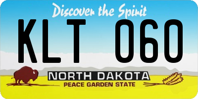 ND license plate KLT060