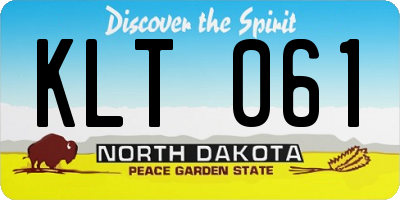 ND license plate KLT061