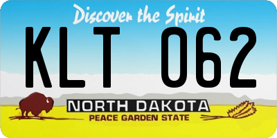 ND license plate KLT062