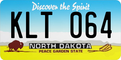 ND license plate KLT064