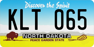 ND license plate KLT065