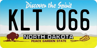 ND license plate KLT066