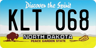ND license plate KLT068