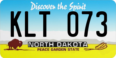 ND license plate KLT073