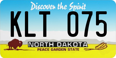 ND license plate KLT075