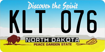 ND license plate KLT076