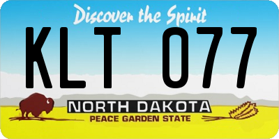 ND license plate KLT077