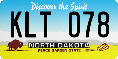 ND license plate KLT078