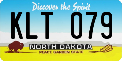 ND license plate KLT079