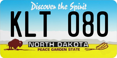 ND license plate KLT080