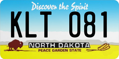 ND license plate KLT081