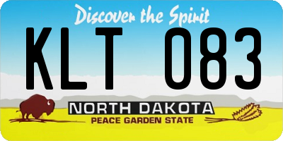 ND license plate KLT083