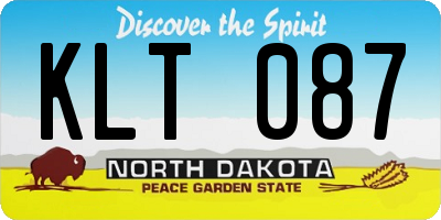 ND license plate KLT087
