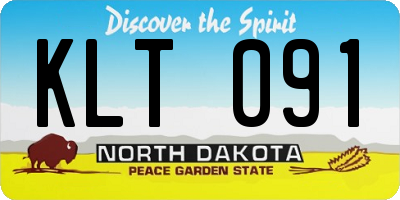 ND license plate KLT091