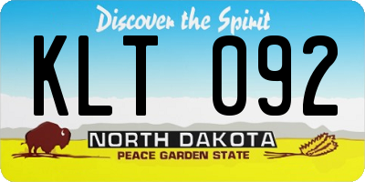ND license plate KLT092