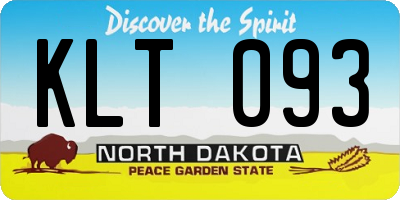 ND license plate KLT093